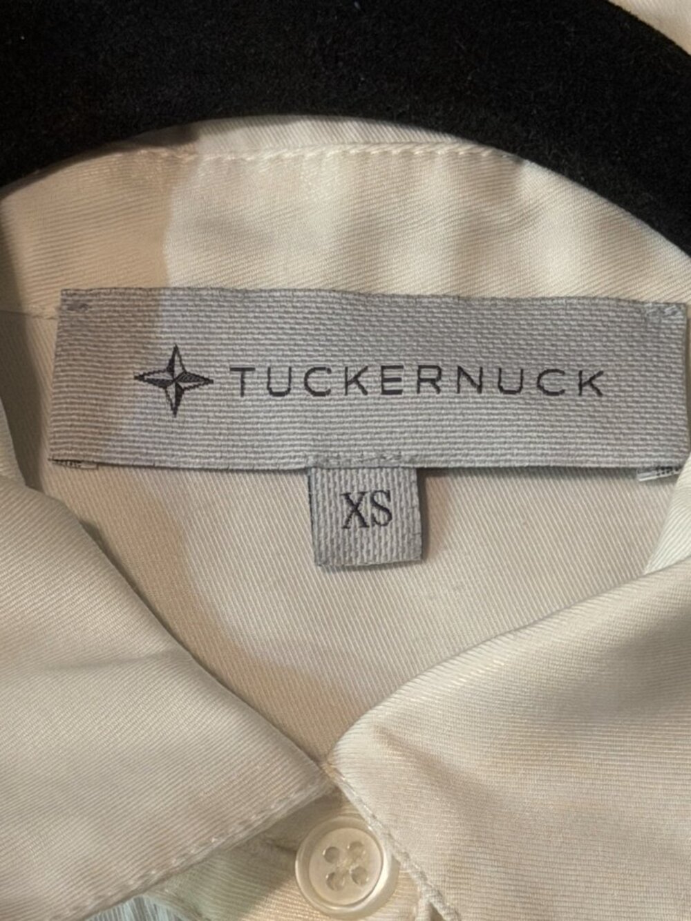 Tuckernuck White Peplum Button Down Blouse Long Sleeve High Low Top Womens Sz S - Picture 4 of 7